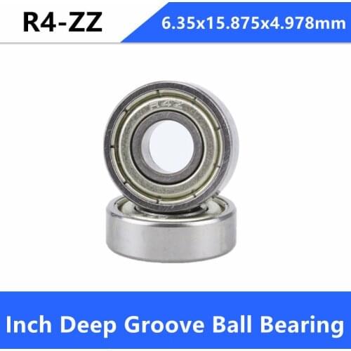 500pcs/lot R4ZZ R4Z R4 ZZ Metal shielded 1/4" x 5/8" x 0.196" inch ball bearing Deep Groove Ball bearing 6.35x15.875x4.978 mm