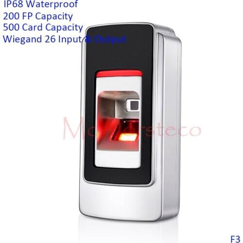 IP68 Waterproof Fingerprint Access Control System Rfid Access Controller Wiegand 26 Fingerprint Reader Anti-vandal Door Opener