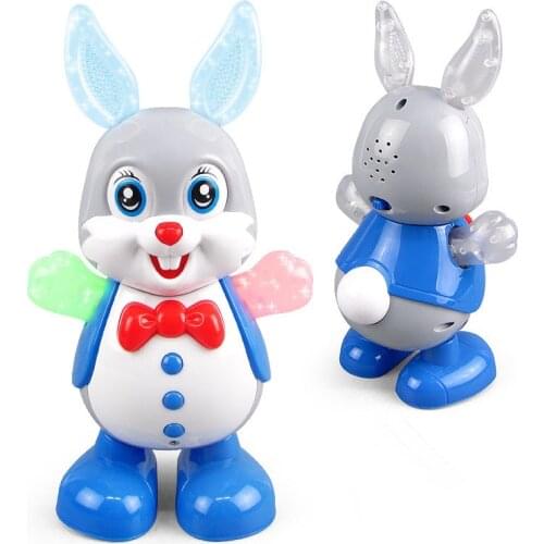 Dancing Electric Rabbit Doll Childrens Educational Walking Robot The Shelf Toys Kids Gift