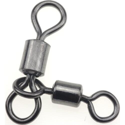 Rompin 10pcs/lot rolling triangle joint rolling swivel 3 way sea boat Fishing Connector snap Stainless Steel Terminal Tackle