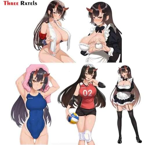 Three Ratels F658 Origamine OukaAegis Enjou Kouhai Oshiego Wa Elf Ryuu Ningyo Jinrou Car Stickers Decal With Waterproof Property
