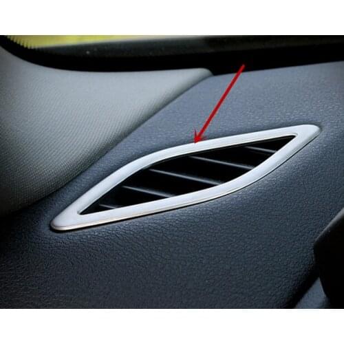 Bbincar Stainless Steel Air Vents Outlet Trim Chrome Cover Decorative 3D stickers interior accessories For BMW X1 2016
