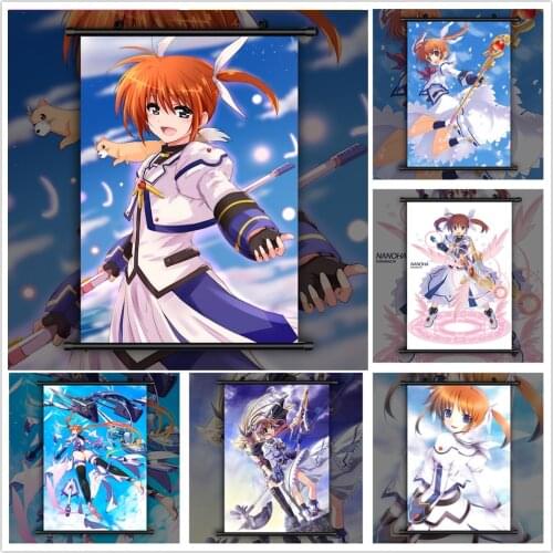 WTQ Mahou Shoujo Lyrical Nanoha Takamachi Retro Poster Canvas Painting Anime Posters Wall Decor Wall Art Picture Home Decor