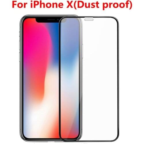 2PCS Dust proof For iPhone X iphone 11 Tempered Glass 3D Full Screen Cover Screen Protector Film For iPhone 11 Pro 11Pro Max