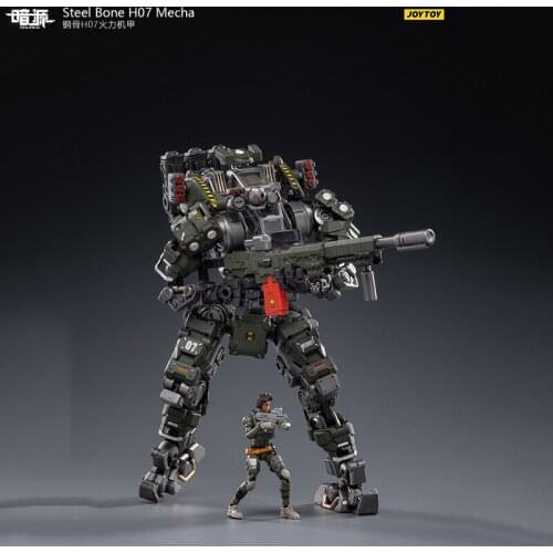 1/25 Steel Bone H07 Firepower Mecha Olive JOYTOY JT0050 Full Set Action Soldier Action Figure In Stock