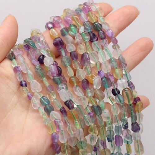 100% Natural Stone Beads Irregular Purple Fluorite Loose Bead for Women Jewelry Making Bracelet Necklace Accessories