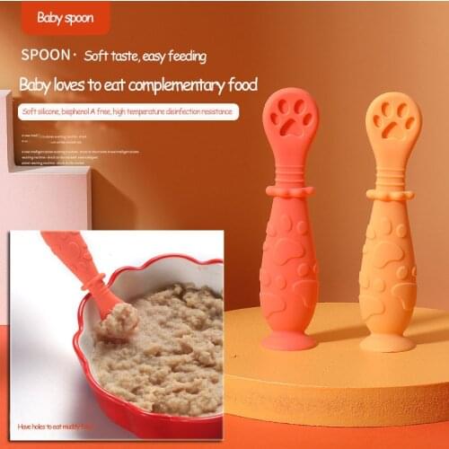 2Pcs Baby Spoon Fork Set Baby Toddler Infant Learning Tableware Flatware Utensils Baby Kids Bendable Cutlery with Storage Box