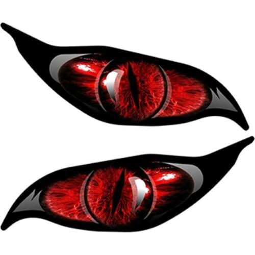2pcs Red Evil Eye Monster Zombie Car Sticker Each Eye RC DIY Automobiles Motorcycles Accessories Vinyl Decals,13cm*5cm