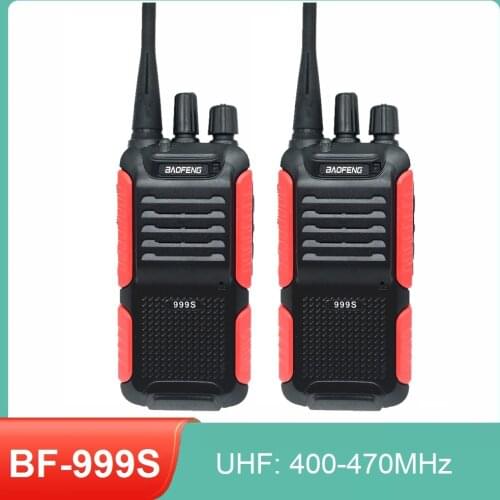 2pcs Baofeng 999S Walkie Talkie BF-999S CB Ham Radio Station Updated BF-888S UHF Portable FM Transceiver Radio Comunicador