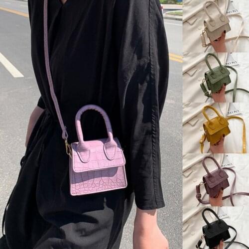 2021 Spring Crocodile Pattern Crossbody Bag Mini PU Leather Flap Womens Shoulder Bags Fashion Clutch Bag Outdoor Handbags Girls