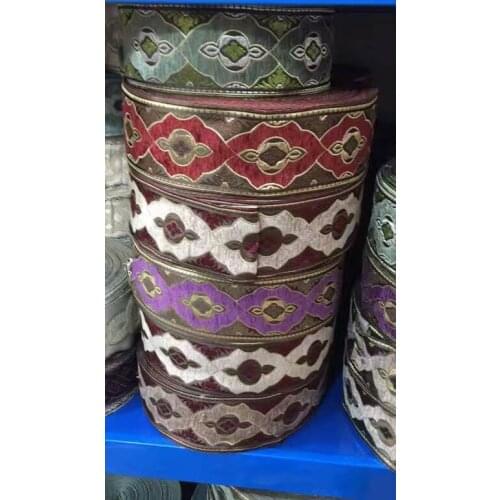 25m 27yd 3cm 1.2" ethnic filigree cos costume curtain decoration laciness lace woven embroidery national jacquard ribbon webbing