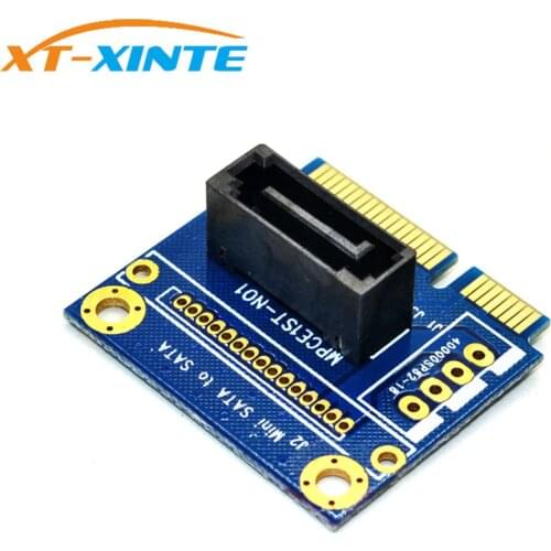 XT-XINTE mSATA to SATA Converter Card Mini SATA to 7Pin PCI-e Extension Adapter board Half-size for 2.5" 3.5" HDD SSD Hard Drive