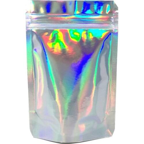 Shining Doypack Packaging Bags Glittery Stand Up Aluminum Foil Self Seal Zipper Bag Pouch Reusable Food Storage Bags Smell Proof