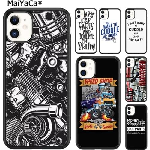 MaiYaCa Car Parts Auto Mechanic Phone Case Cover For iPhone SE 6s 7 8 plus X XR XS 11 12 pro max Samsung Galaxy S8 S9 S10 shell