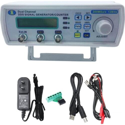 Minghe MHS5200A full digital control DDS Dual Channel Function Arbitrary Wave Signal Source Generator Frequency Counter Counting