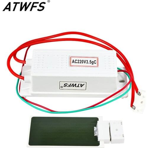 ATWFS New Ceramic Ozone Generator 3.5g 220v Air Water Ozone Generator Air Purifier Ozone Water Purifier