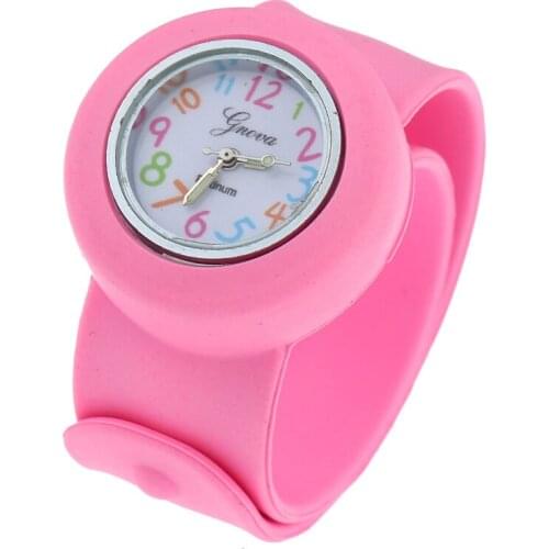 Gnova Platinum Silicone Slap On Kids Watch Sport Wristwatch boys girls Crazy Numbers Small Dial Fashion Children Gift A943