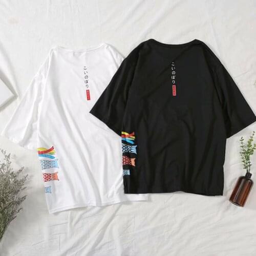Harajuku Print T Shirt Men Style Summer Short Sleeved T-Shirt Trend O-Neck Youth Brand Casual Streetwear Hip Hop Couple Tops New