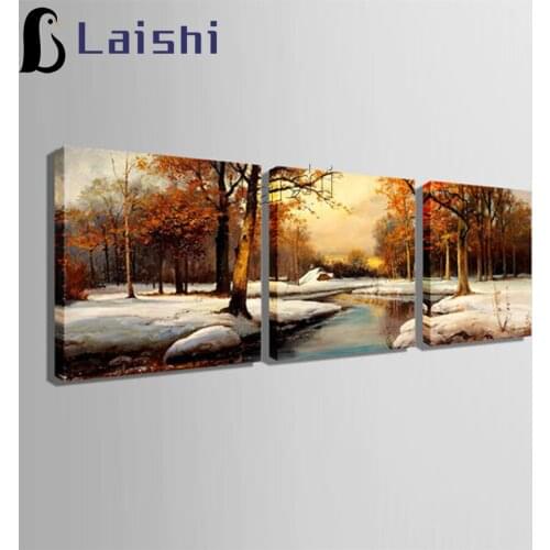 Hot Sale!Full Square Diamond Painting Natural ice and snow scenery Diamond Mosaic picture of rhinestone round Diamond Embroidery