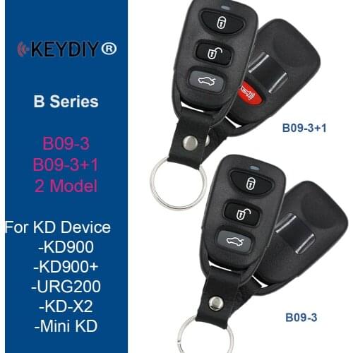 KEYECU 5 Pieces/ Lot, KEYDIY B09-3 B09-3+1 for KD-X2 KD900 KD900+ URG200 Key Programmer Remote Control B-Series