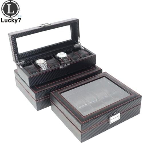 Watch Box PU Leather Watch Case Holder Organizer Storage Box for Quartz Watches with Soft Leather Pillows Jewelry Boxes Display