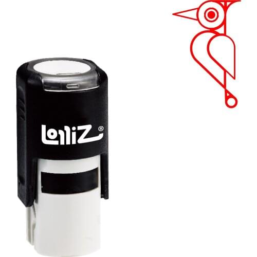 LolliZ Biomorphic Animal Symbol Series Design #17 Self-Inking Rubber Stamp