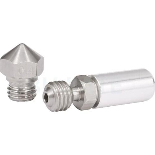 MK10 All Metal Hotend Kit M7 Nozzle 0.4mm Micro Swiss stainless steel Aluminum throat connector Conversion for 3D printer parts