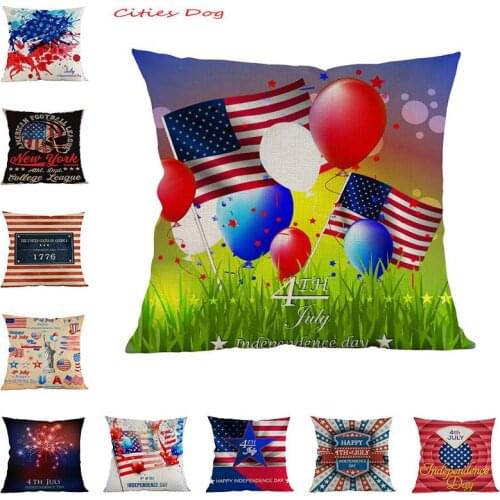 Independent Day pillow cushion cover Holiday greetings gift pillows covers cojines decorativos para sof pillowcase pillow covers