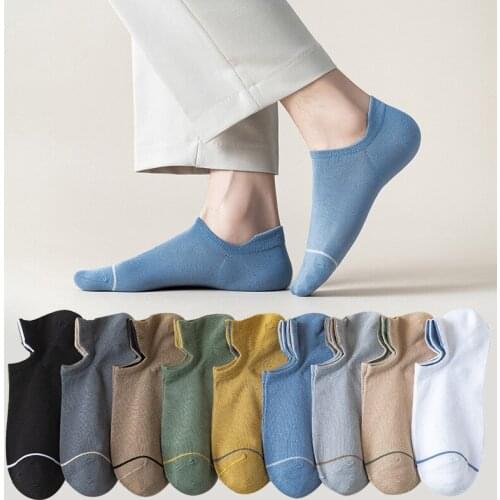 Socks Mens Boat Low Cut Short Socks Ankle Anklet Men Invisible Comfortable Cotton Women Simple Breathable Sports Socks