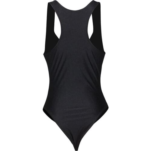New Women Sexy V-neck Zipper Beach Camisole Tight Bodysuit Solid Sleeveless Slim Jumpsuit Streetwear Feminine Casual Playsuit