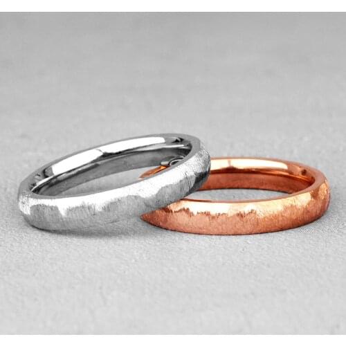 Charm Simple Brushed Stainless Steel Lovers Couple Engagement Wedding Rings for Girl Boyfriend Jewelry Creativity Gift Wholesale