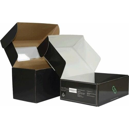 Wholesale custom printed unique corrugated carton box custom logo cardboard black mailer boxes