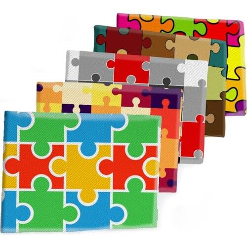50*145CM Fabric Colorful Jigsaw puzzle Printed Polyester Cotton Twill Fabric Patchwor Printed