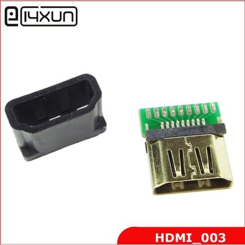 10pcs/lot Gold Plated HDMI Female Socket Connector A Type with PCB Board Version 1.4 19PIN