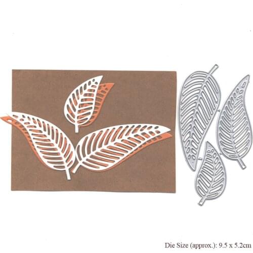 Three Leaves Cutting Dies for DIY Scrapbooking Album Cardmaking Decorative Embossing Making Greeting Card Paper Craft Stencil