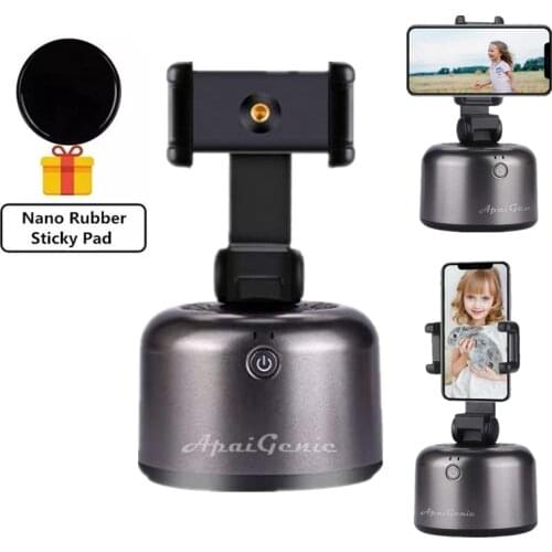 APAI GENIE II 360° Rotation Auto Face Object Tracking Selfie Stick Tripod Holder Smarts Shooting Phone Mount for Photo Vlog Live
