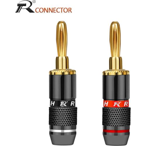 2Pcs/1Pair Non-Magneti Banana Plugs Audio Speaker plug Binding Post Terminal Banana Connectors High Quality