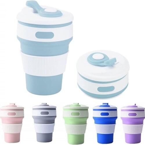 Collapsible Coffee Cup Eco-Friendly Reusable Folding Cup Fits in a Pocket or Bag Leakproof Portable Travel & Camping Mug 350ml