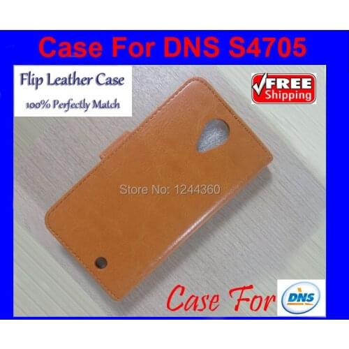 In Stock!Hot 6 Colors Dedicated Flip Leather Customize Protective Phone Cover Case For DNS S4705 Card Holder Wallet Bags