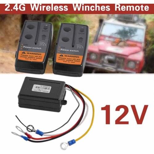 12V Car Remote Controls Digital Wireless Winches Recovery For Jeep SUV Car Receiver and Remote Car Wireless Winch Controller