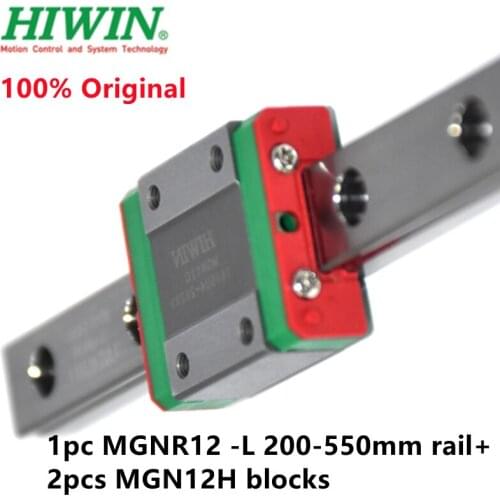 1pcs 100% Original Hiwin rail MGNR12 -L 200/250/275/300/330/400/500/550mm + 2pcs MGN12H block for cnc 3d printer
