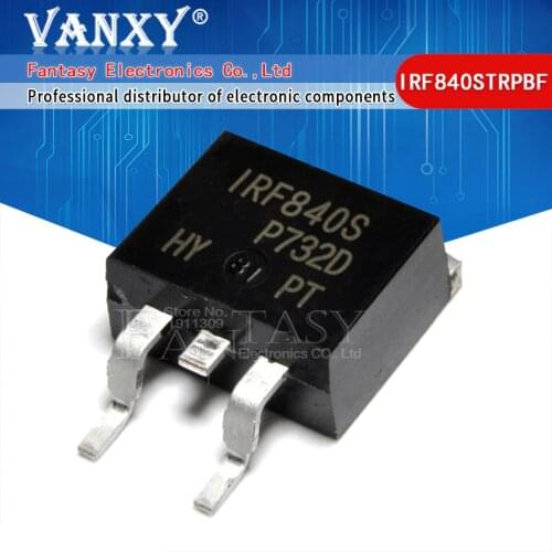 10pcs IRF840STRPBF IRF840S F840S TO-263 N-channel 800V 8A Power MOSFET