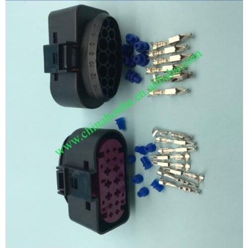 2/5/10set/lot 14 Pin/Way Car Xenon Headlight Lamp Plug Connector Socket Housing 1J0973737 1J0 973 737