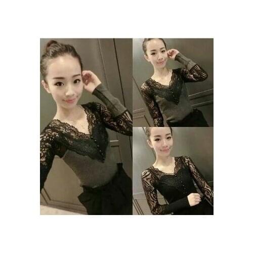 2pcs/lot Korean Style Long Sleeved Tight Lace Pure Colors Hollow-out Arm Lace Sleeves Tight Elastic Women Tops Wholesale