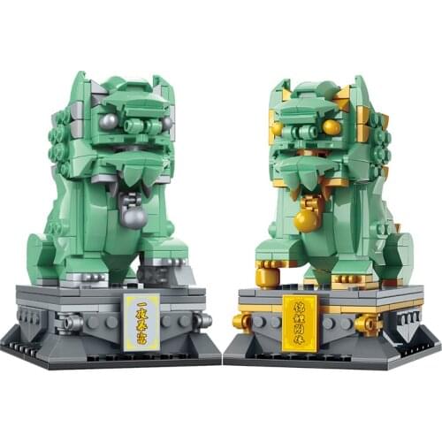 2020 City Chinese Style Mini Street View Chinese fairy tales Animal Unicorn Model Building Blocks Bricks Toy Doll