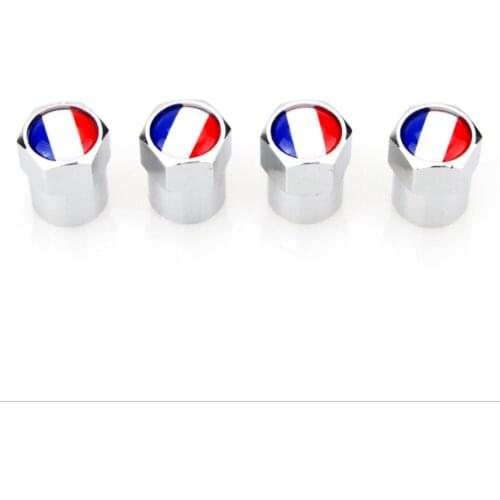 4 X Car Wheel Valve Caps France Flag for Citroen C5 C4 Picasso Xsara Berlingo Elysee Peugeot 307 206 405 3008 4008 208 308 306