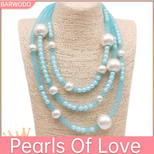 Barwodo Pearl Necklaces For Women