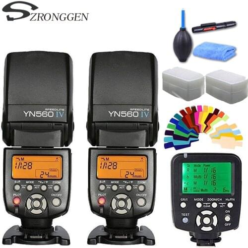 Yongnuo YN560-TX YN560TX Wireless Flash Controller + 2PCS YN560IV YN560 IV Speedlight Flash for Nikon Camera D5300 D800 D7100