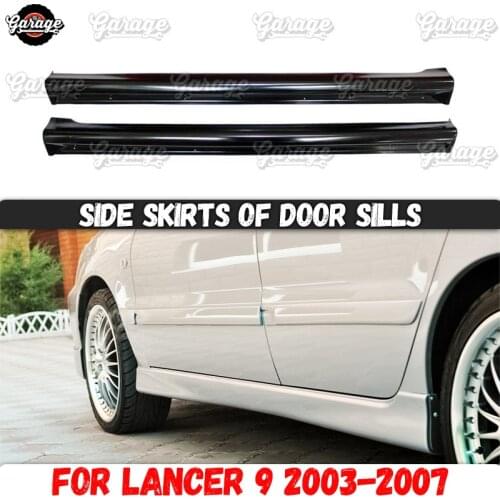 Side skirts for Mitsubishi Lancer 9 2003-2007 of door sills ABS plastic pads body kit car tuning styling exterior 1 set / 2 pcs