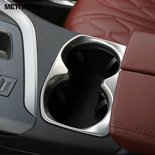 For Peugeot 3008 GT 2016 2017 2018 2019 2020 Carbon Fiber Front Cup Holder Water Bottle Decoration Frame Inner Car Accessories